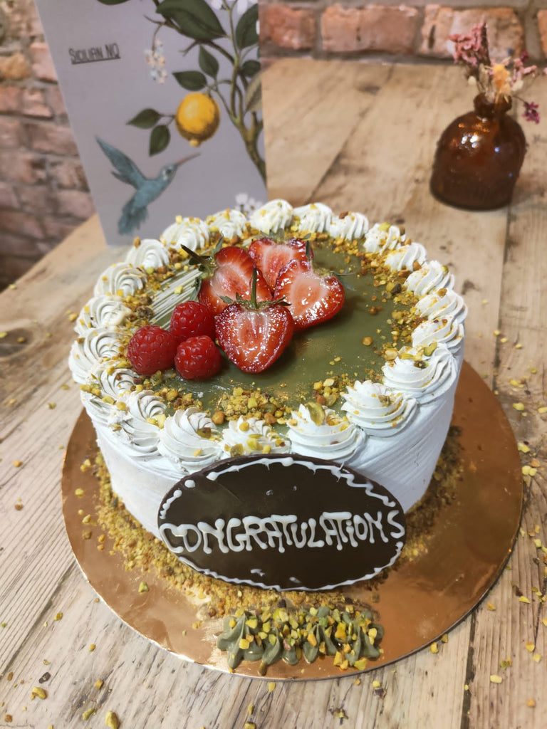 Celebration Pistachio Cake (Halal) (Vegetarian)